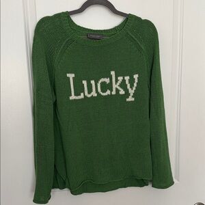 Wooden Ships Brand Green Crew Neck Sweater